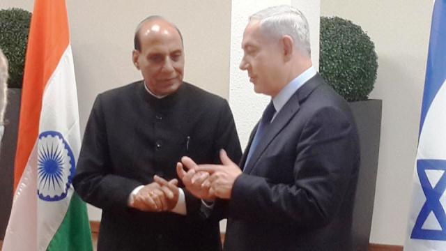 PM Netanyahu meets Indian Home Minister Rajnath Singh